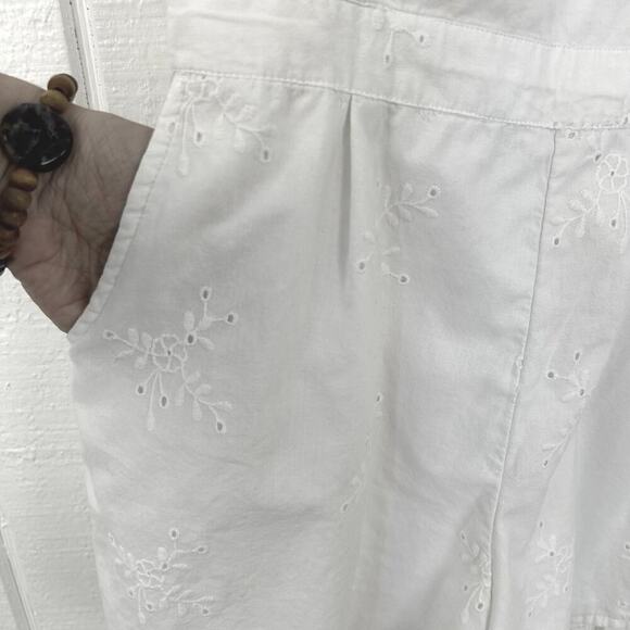 Hollister Women Cotton Shorts Romper Sleeveless White Preppy Boho Size Small - Picture 4 of 9